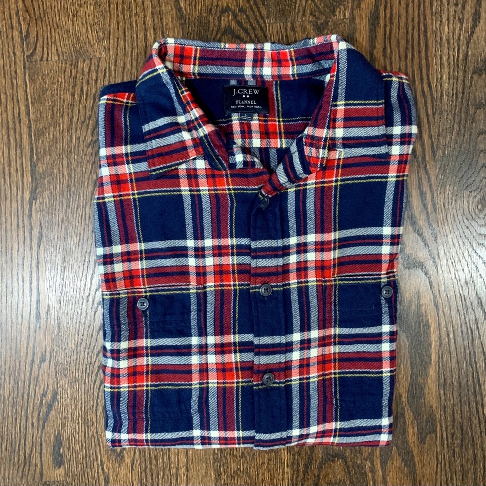 (EUC) J. Crew Men’s Plaid Flannel Button-up Shirt